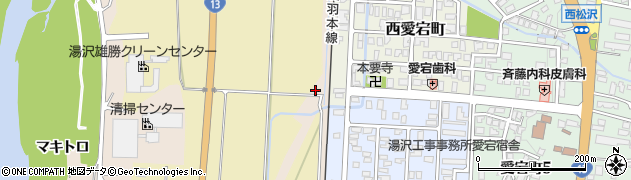 秋田県湯沢市関口（中在家）周辺の地図