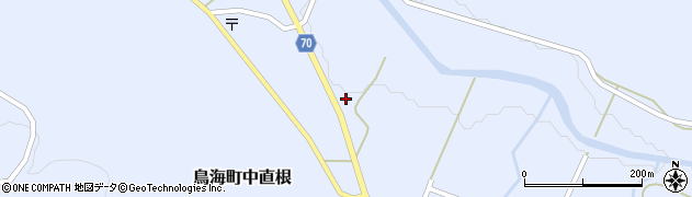 秋田県由利本荘市鳥海町中直根山ノ下周辺の地図