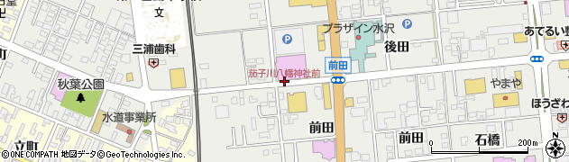 茄子川八幡神社前周辺の地図