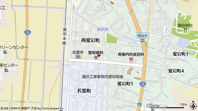〒012-0866 秋田県湯沢市西松沢の地図