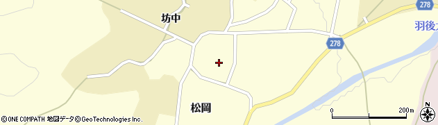 秋田県湯沢市松岡（坊中）周辺の地図