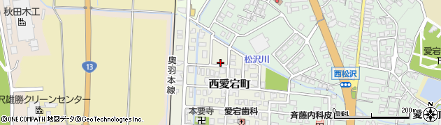 秋田県湯沢市西愛宕町周辺の地図