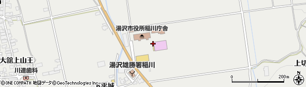 秋田県湯沢市川連町（上平城）周辺の地図