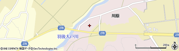 秋田県湯沢市山田川原50周辺の地図