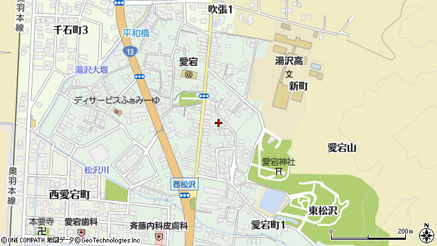 〒012-0855 秋田県湯沢市愛宕町の地図