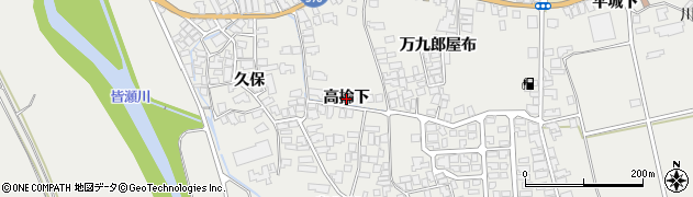 秋田県湯沢市川連町（高掵下）周辺の地図