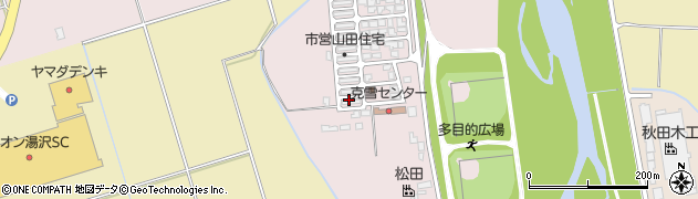 秋田県湯沢市山田（福島尻）周辺の地図