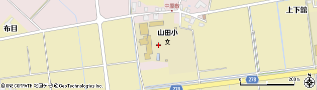 秋田県湯沢市山田（土生原）周辺の地図