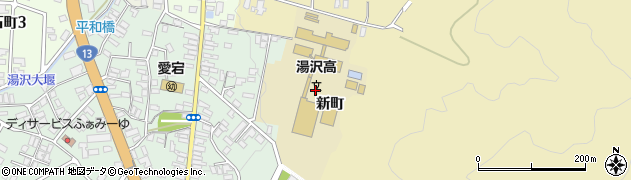 秋田県立湯沢高等学校周辺の地図