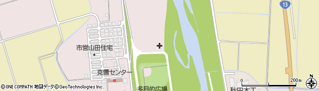 秋田県湯沢市山田下新山沖周辺の地図