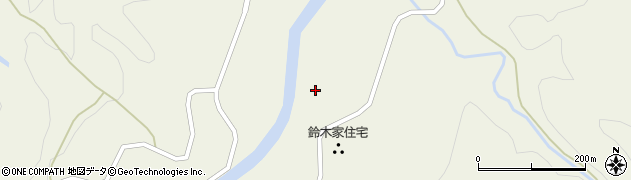 秋田県羽後町（雄勝郡）中飯沢周辺の地図