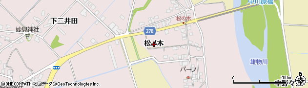 秋田県湯沢市山田（松ノ木）周辺の地図
