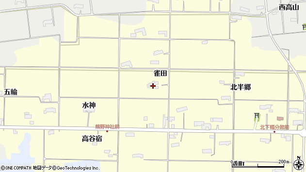 〒023-0095 岩手県奥州市水沢雀田の地図