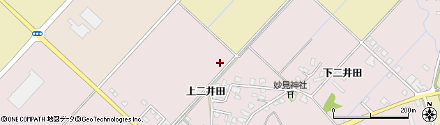秋田県湯沢市山田（上二井田）周辺の地図