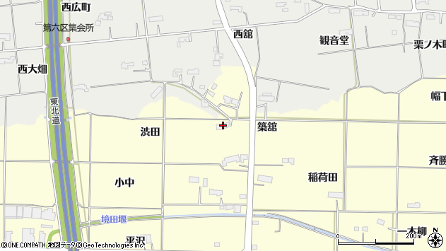 〒023-0017 岩手県奥州市水沢渋田の地図
