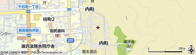 秋田県湯沢市内町3周辺の地図