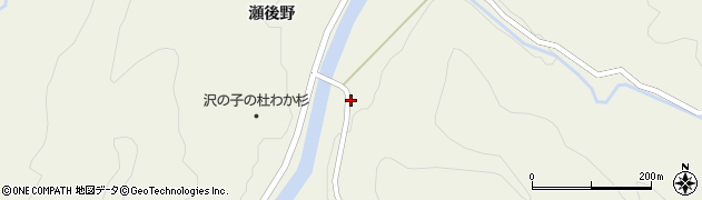 秋田県羽後町（雄勝郡）飯沢（間木ノ口）周辺の地図