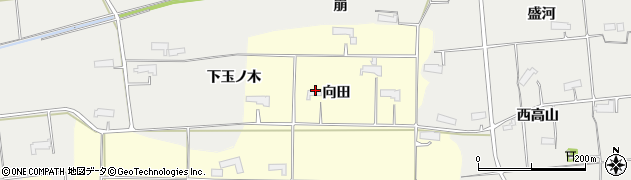岩手県奥州市水沢（向田）周辺の地図