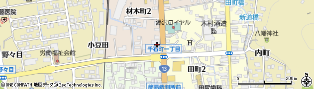 羽後交通株式会社　湯沢自動車整備工場周辺の地図