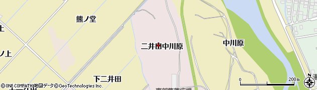 秋田県湯沢市山田（二井田中川原）周辺の地図