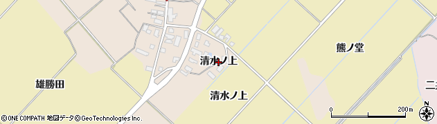 秋田県湯沢市深堀（清水ノ上）周辺の地図