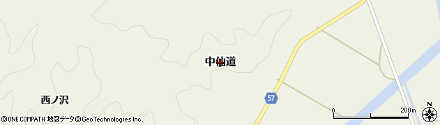 秋田県羽後町（雄勝郡）中仙道周辺の地図