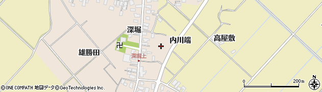 秋田県湯沢市深堀（内川端）周辺の地図