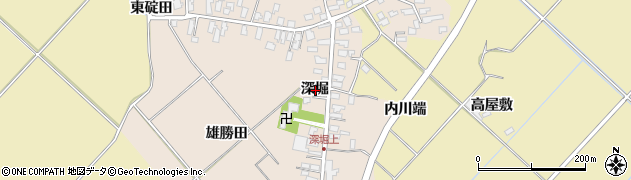 秋田県湯沢市深堀深堀周辺の地図