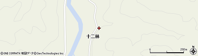 秋田県羽後町（雄勝郡）飯沢（十二林）周辺の地図