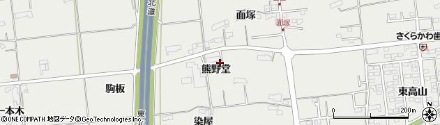 岩手県奥州市水沢佐倉河熊野堂周辺の地図