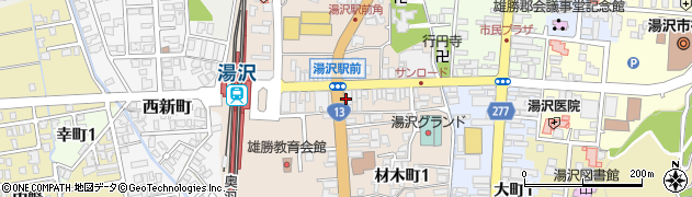 魚民 秋田 湯沢駅前店周辺の地図