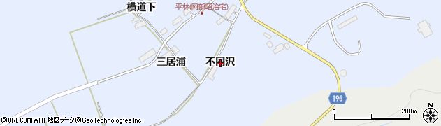 岩手県金ケ崎町（胆沢郡）永沢（不同沢）周辺の地図