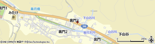 秋田県湯沢市裏門3丁目周辺の地図