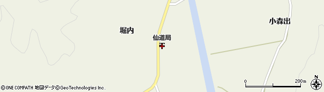 仙道郵便局周辺の地図
