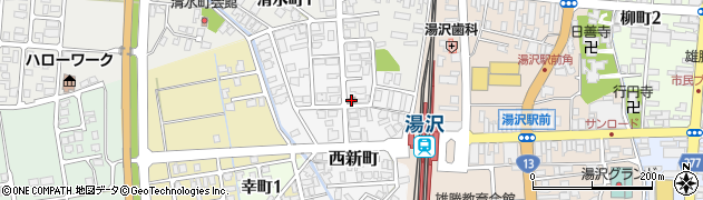湯沢清水町郵便局周辺の地図