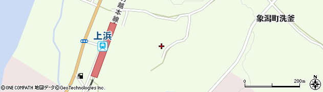 秋田県にかほ市象潟町洗釜（岡崎）周辺の地図