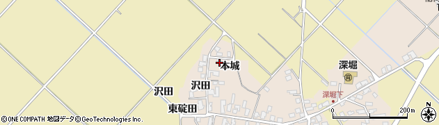 秋田県湯沢市深堀本城11周辺の地図