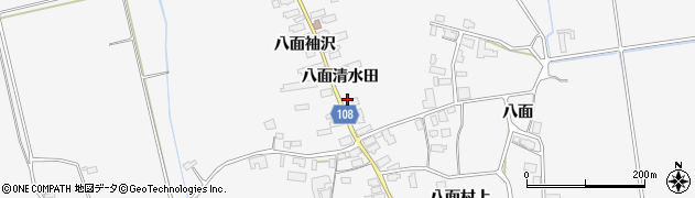 秋田県湯沢市駒形町八面清水田32周辺の地図