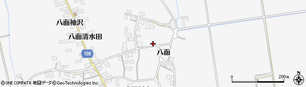 秋田県湯沢市駒形町（八面）周辺の地図