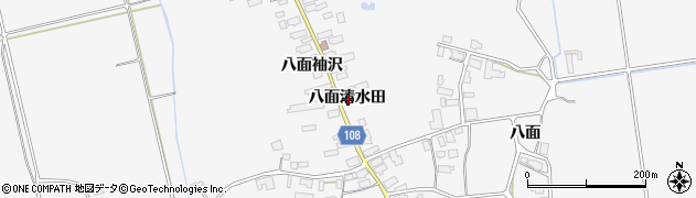 秋田県湯沢市駒形町八面清水田周辺の地図