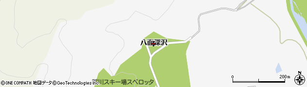 秋田県湯沢市駒形町（八面深沢）周辺の地図