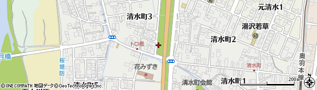 秋田県湯沢市清水町周辺の地図