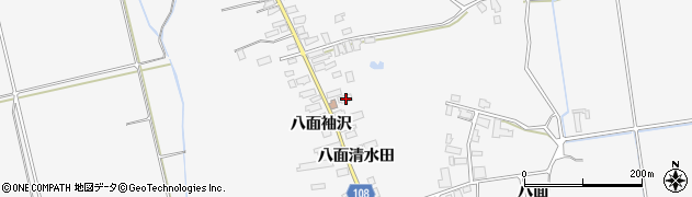 秋田県湯沢市駒形町八面清水田23周辺の地図