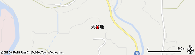 秋田県由利本荘市鳥海町下直根（大谷地）周辺の地図