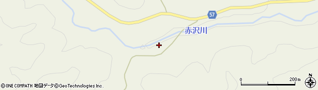 秋田県羽後町（雄勝郡）飯沢（大沢）周辺の地図