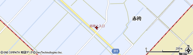 秋田県羽後町（雄勝郡）中島周辺の地図
