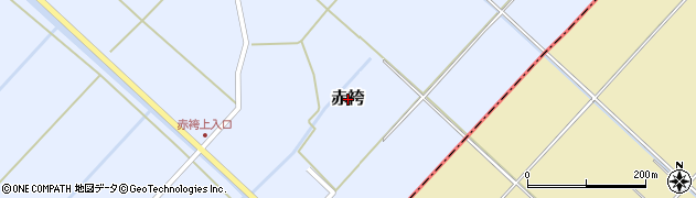 秋田県羽後町（雄勝郡）赤袴周辺の地図