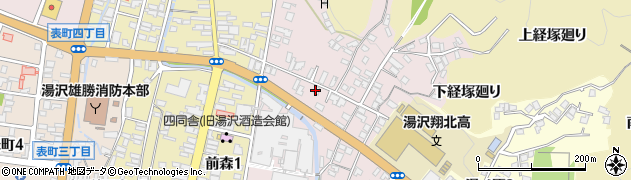 秋田県湯沢市大工町周辺の地図