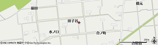 岩手県奥州市水沢佐倉河田子谷周辺の地図