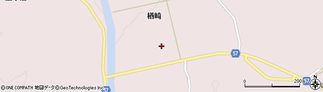 秋田県羽後町（雄勝郡）下仙道（楢崎）周辺の地図